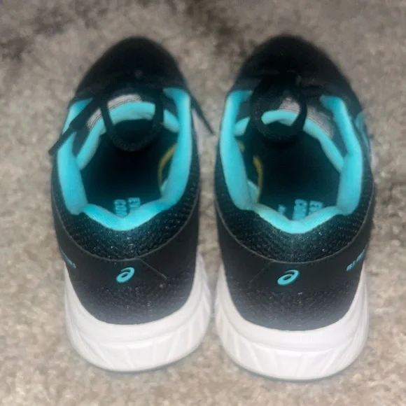 Asics Gel-Contend 5 women's running shoes black and ice mint EUC size 6 - Picture 4 of 6
